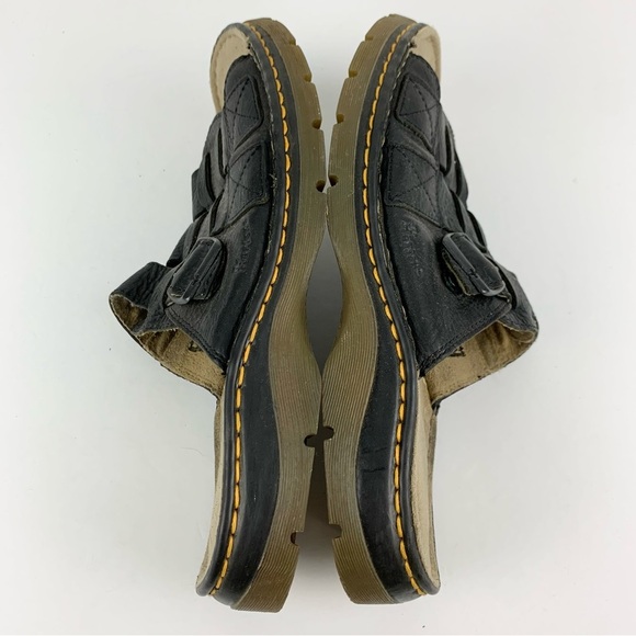 Dr Martens Fisherman Black Slip On Slide Leather Sandals M11 EU45 main image 4